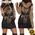 NFL Baltimore Ravens Hoodie Dress American Flag Camouflage Skull