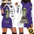 NFL Baltimore Ravens Hoodie Dress Haters I Kill You Print 3D Hoodie Women For Fans