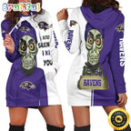 NFL Baltimore Ravens Hoodie Dress Haters I Kill You Print 3D Hoodie Women For Fans