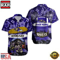 NFL Baltimore Ravens Mascot Football Aloha Hawaiian Shirt
