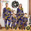 NFL Baltimore Ravens Pajamas Flower Sports For Family Custom Name Pajamas