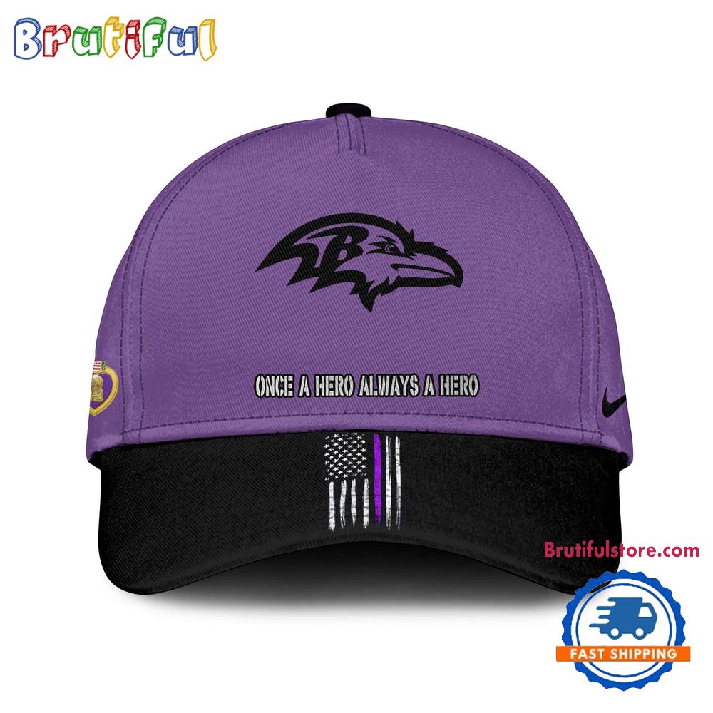 NFL Baltimore Ravens Purple Heart Day Limited Edition Baseball Cap