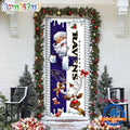 NFL Baltimore Ravens Santa Reindeer Merry Christmas Door Cover, Football Christmas Home Decor