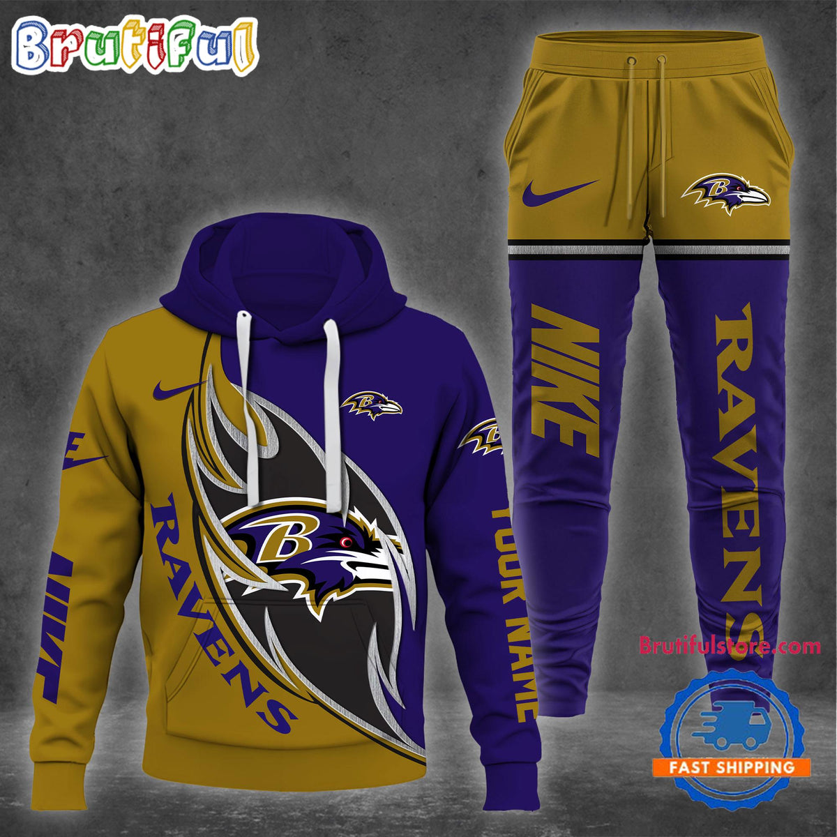 NFL Baltimore Ravens Special Football Team Design Hoodie And Pants