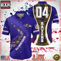 NFL Baltimore Ravens Super Bowl LIX 2025 Custom Aloha Hawaiian Shirt