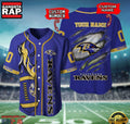 NFL Baltimore Ravens Team Logo Litmited Edition Baseball Jersey Shirt