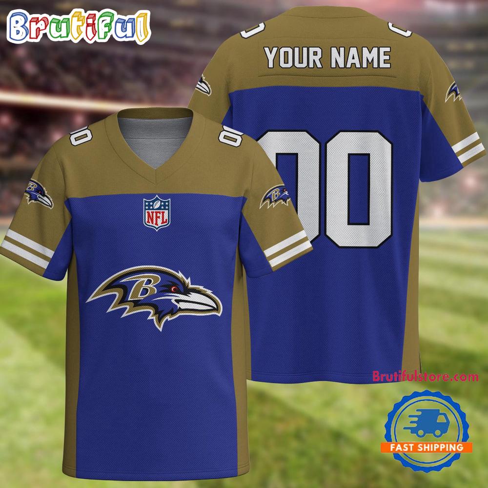 NFL Baltimore Ravens Team New Season Personalized Football Jersey