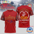 NFL Baltimore Ravens US Marines 250 Years Semper Fidelis 3D Shirt