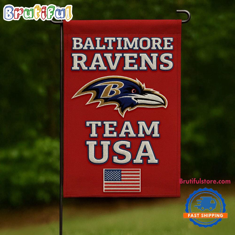 NFL Baltimore Ravens USA Team Independence Day Flag, Football Team 4th Of July Flags