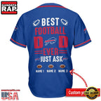 NFL Custom Name Buffalo Bills Best Dad Ever New Design Baseball Jersey Shirt