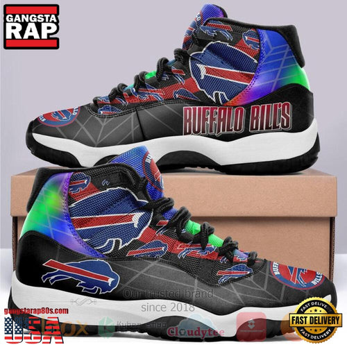 NFL Buffalo Bills Black Unique Design Air Jordan 11 Shoes