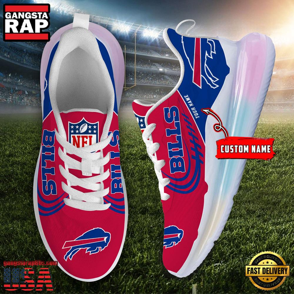 NFL Buffalo Bills Custom Rainbow Atmospheric Air Force 1 Sneaker Shoes