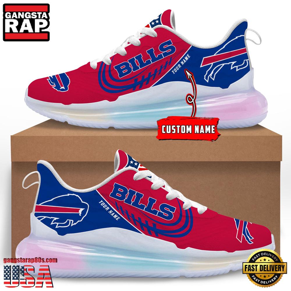 NFL Buffalo Bills Custom Rainbow Atmospheric Air Force 1 Sneaker Shoes