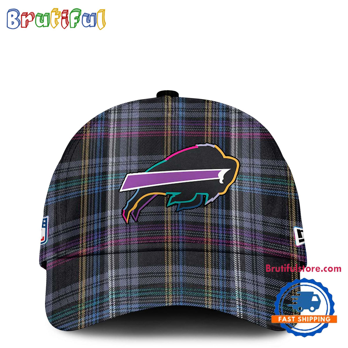 NFL Buffalo Bills Football Crucial Catch Intercept Cancer Design New Cap Hats