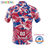 NFL Buffalo Bills Football Team Colorful Camo Cycling Jersey, Custom Football Jersey Shirt
