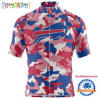 NFL Buffalo Bills Football Team Colorful Camo Cycling Jersey, Custom Football Jersey Shirt