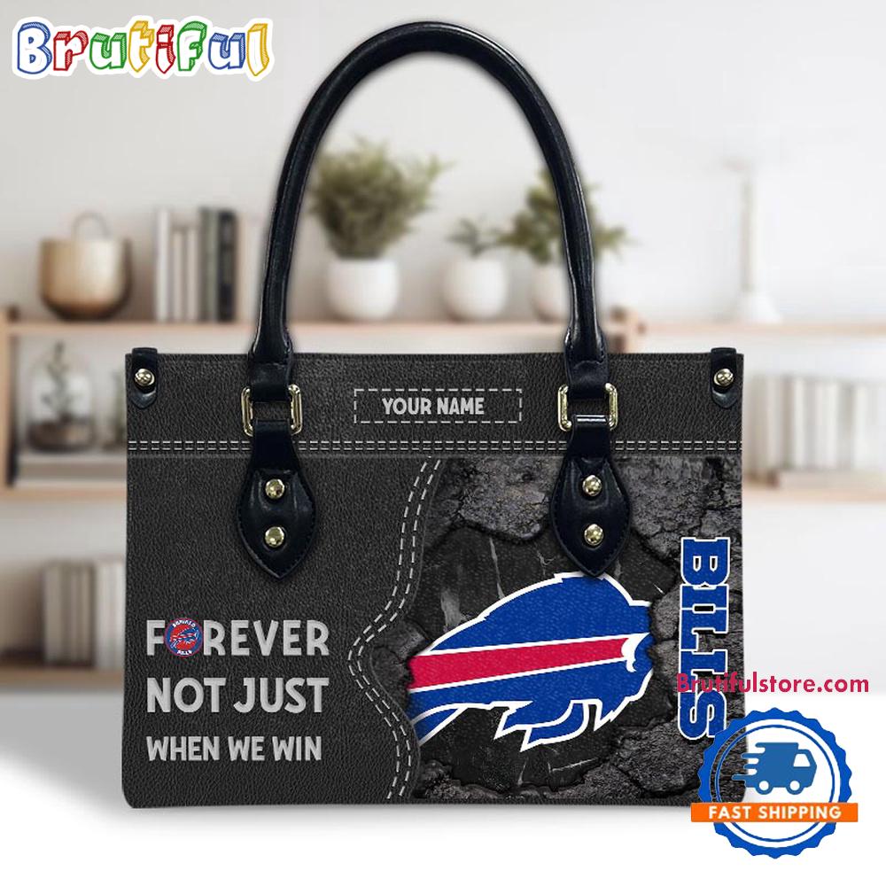 NFL Buffalo Bills Forever Not Just When We Win Women’s Leather Hand Bag