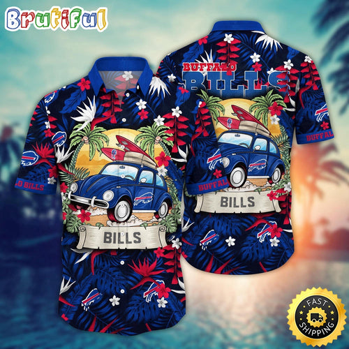 NFL Buffalo Bills Hawaii Shirt Car Plam Tree Aloha Shirt