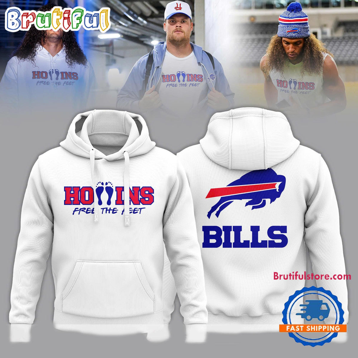 NFL Buffalo Bills Hollins FREE THE FEET Hoodie Shirt