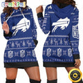 NFL Buffalo Bills Hoodie Dress Christmas Print 3D Hoodie Women