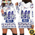 NFL Buffalo Bills Hoodie Dress Gnomes All Over Print Hoodie Women