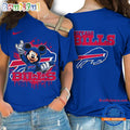 NFL Buffalo Bills Mickey Mouse Women’s Cross Strap Shoulder Shirt, Football One Shoulder Shirt