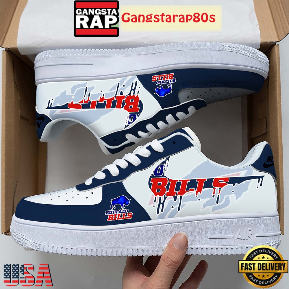 NFL Buffalo Bills Team Logo Unique Air Force 1 Shoes Running Sneakers