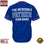 NFL Custom Name Buffalo Bills The Increadible Father New Design Baseball Jersey Shirt