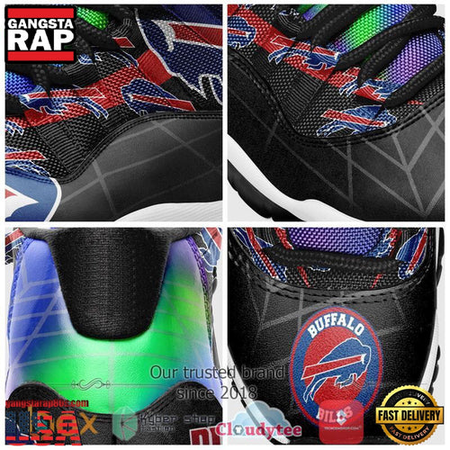 NFL Buffalo Bills Unique Design Air Jordan 11 Hologram Sneaker Shoes