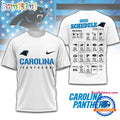 NFL Carolina Panthers 2025 SCHEDULE All Over Print Shirt, 2025 Football Schedule Shirts
