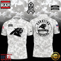 NFL Carolina Panthers Camo 2025 Salute to Service Polo Shirt