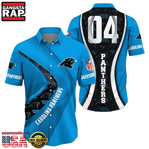 NFL Carolina PanthersCustom Name Number New Design Hawaiian Shirt For Men Women