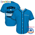 NFL Carolina Panthers Football Being A Daddy Father’s Day Baseball Jersey