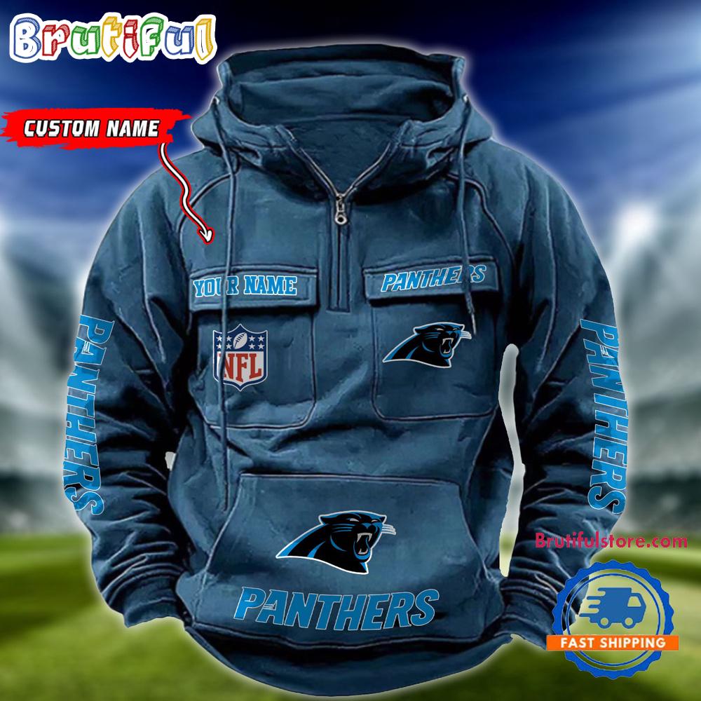 NFL Carolina Panthers Football Team Custom Name Cargo Hoodie