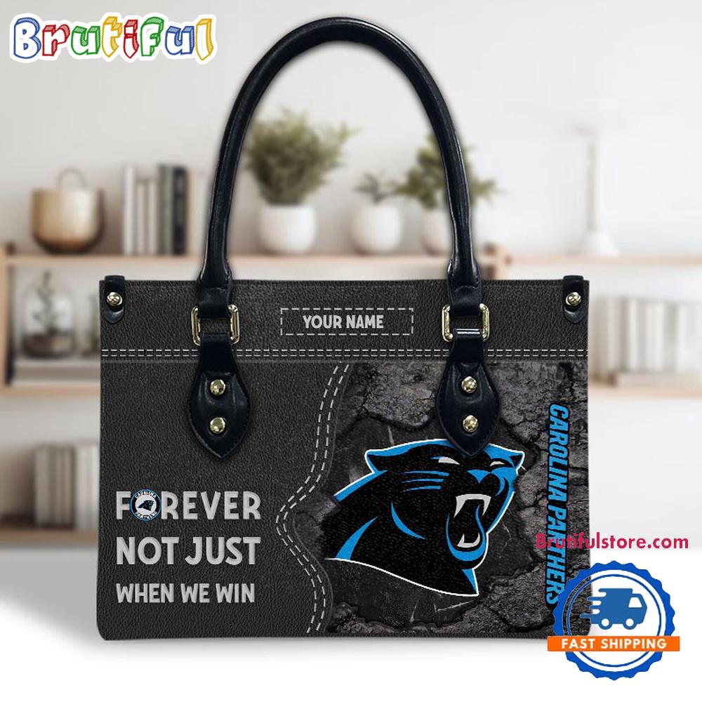 NFL Carolina Panthers Forever Not Just When We Win Women’s Leather Hand Bag