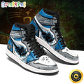 NFL Carolina Panthers Grey Blue Air Jordan 1 High Sneakers