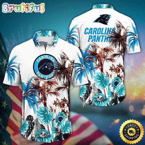 NFL Carolina Panthers Hawaii Shirt Palm Tree Aloha Shirt For Fans