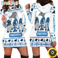 NFL Carolina Panthers Hoodie Dress Gnomes All Over Print Hoodie Women