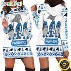 NFL Carolina Panthers Hoodie Dress Gnomes All Over Print Hoodie Women