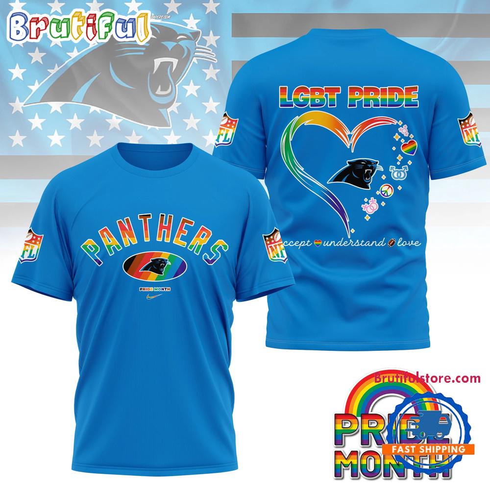 NFL Carolina Panthers LGBT Happy Pride Month 2025 3D T Shirt