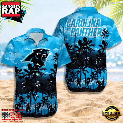NFL Carolina Panthers Logo Team Aloha Hawaiian Shirt