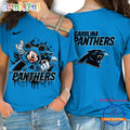 NFL Carolina Panthers Mickey Mouse Women’s Cross Strap Shoulder Shirt, Football One Shoulder Shirt
