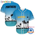 NFL Carolina Panthers Palm Trees Summer On The Beach Baseball Jersey