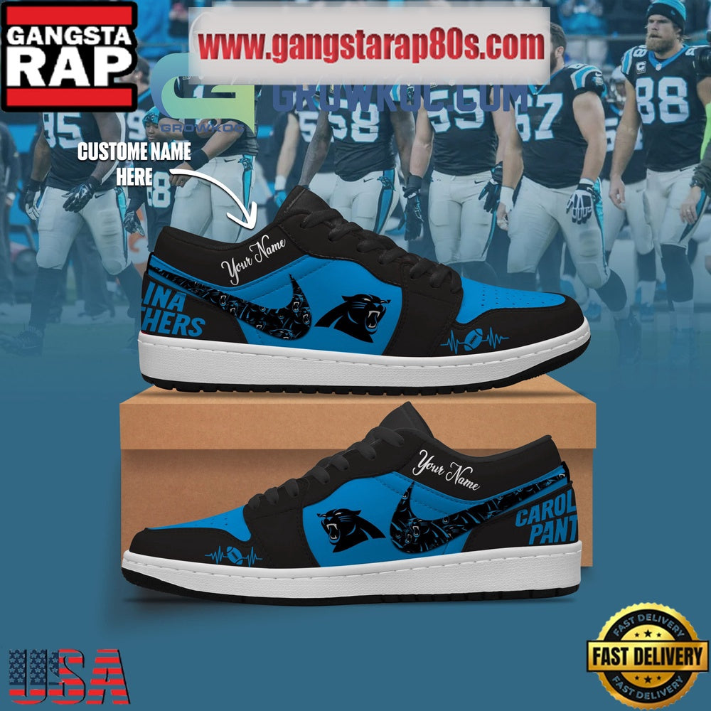 Carolina Panthers Personalized Air Jordan 1 Sneakers Shoes