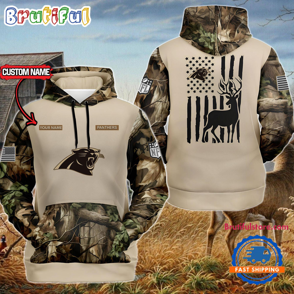NFL Carolina Panthers Special Deer Hunting Custom Hoodie, Sweatshirt, TShirt