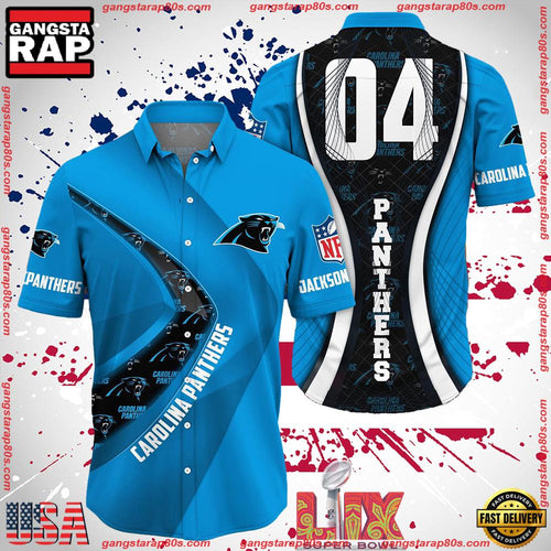 NFL Carolina Panthers Super Bowl LIX 2025 Custom Aloha Hawaiian Shirt