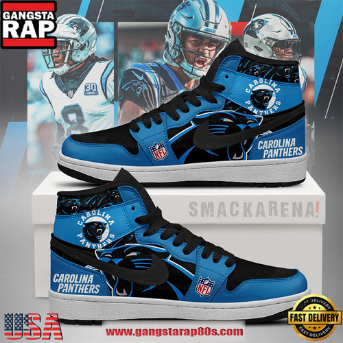 NFL Carolina Panthers Trending Football Sneakers Nike Air Jordan 1 Shoes