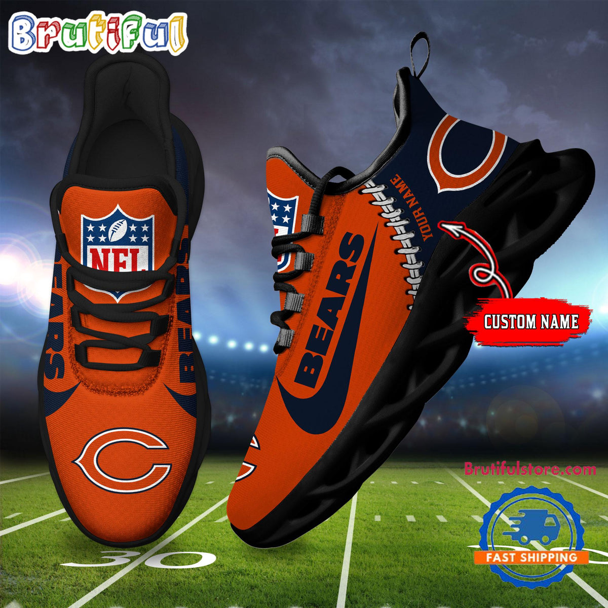 NFL Chicago Bear Football New Season Sneaker Max Soul Shoes