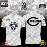 NFL Chicago Bears Camo 2025 Salute to Service Polo Shirt