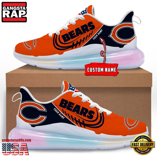 NFL Chicago Bears Custom Rainbow Atmospheric Air Force 1 Sneaker Shoes